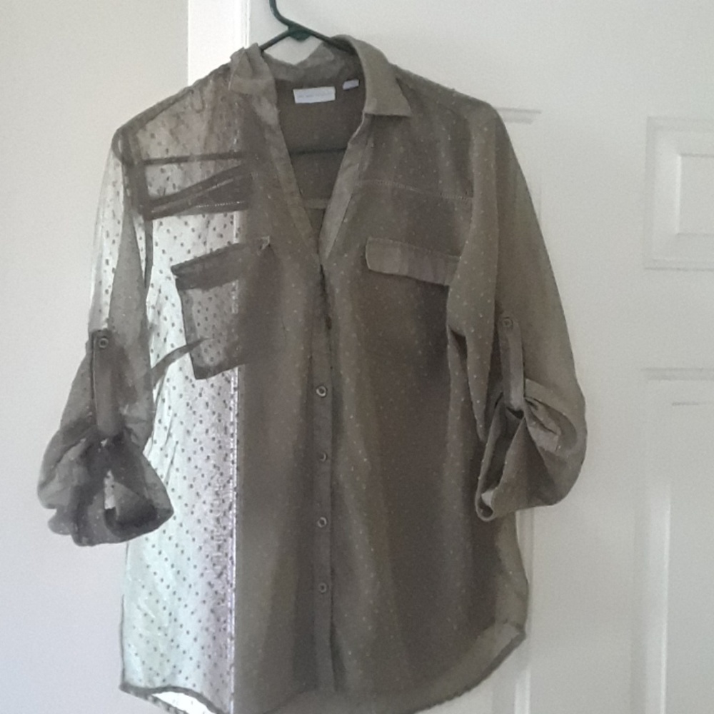 New York & Company Sheer Blouse